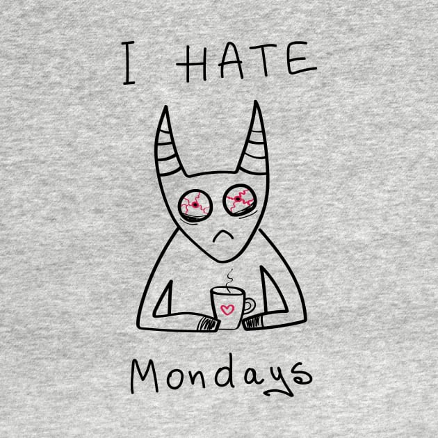 I hate Mondays - white ($ for SilverCord-VR) by droganaida